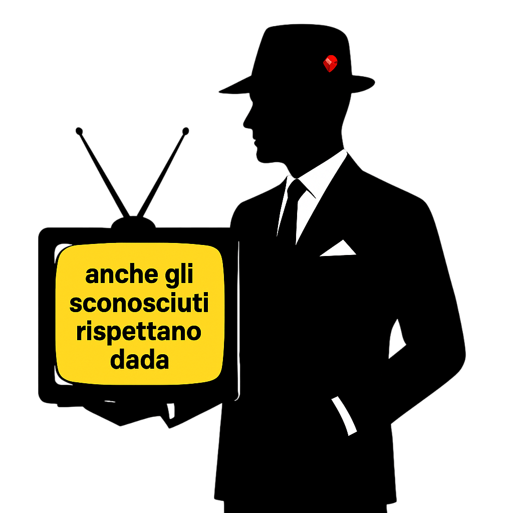 Silhouette di uomo con TV - Icona Dada21